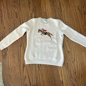 J. McLaughlin cashmere horse rider sweater. Very rare. Size S
